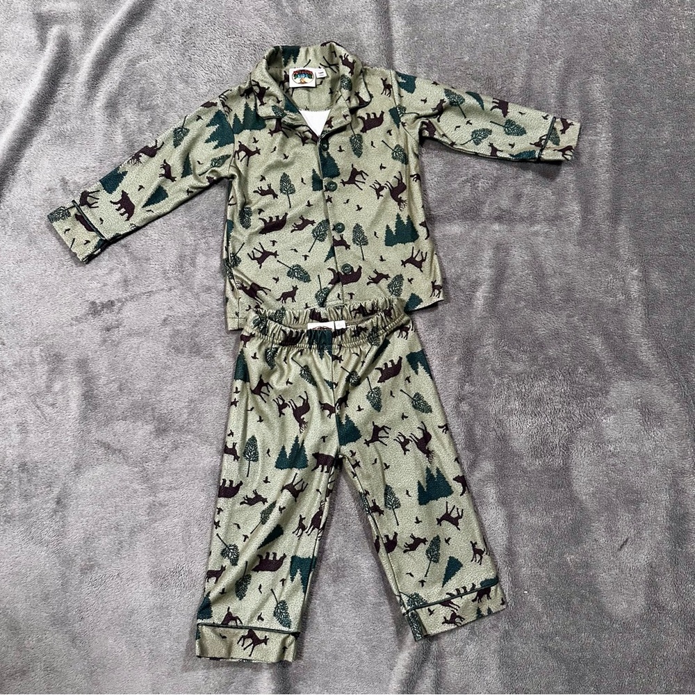 Bass Pro Shops Outdoor Kids Fleece Woodland Pajamas - 12 months